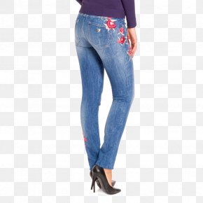 Jeans Creative - Jeans Denim Waist Leggings PNG