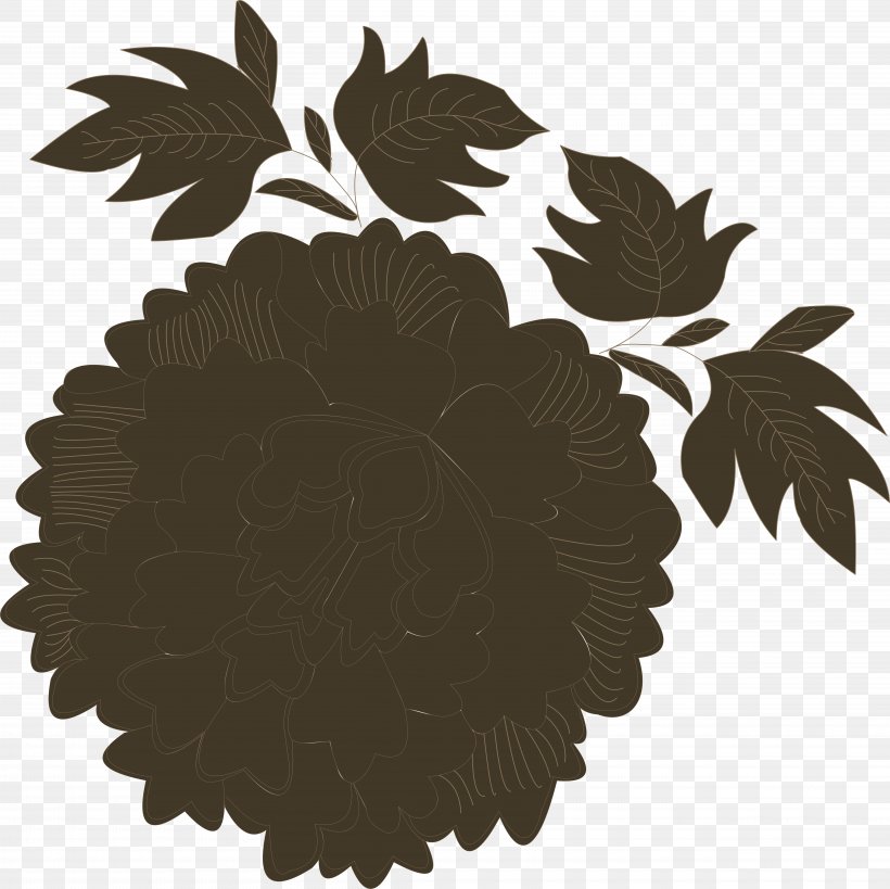 Moutan Peony, PNG, 10100x10090px, Moutan Peony, Black, Black And White, Flower, Ink Download Free