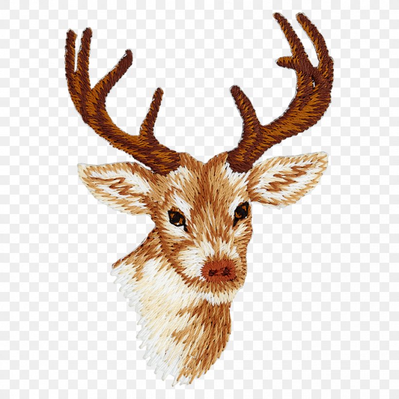 Deer Embroidered Patch Embroidery Textile Iron-on, PNG, 954x954px, Deer, Animal Figure, Antler, Clothing, Craft Download Free