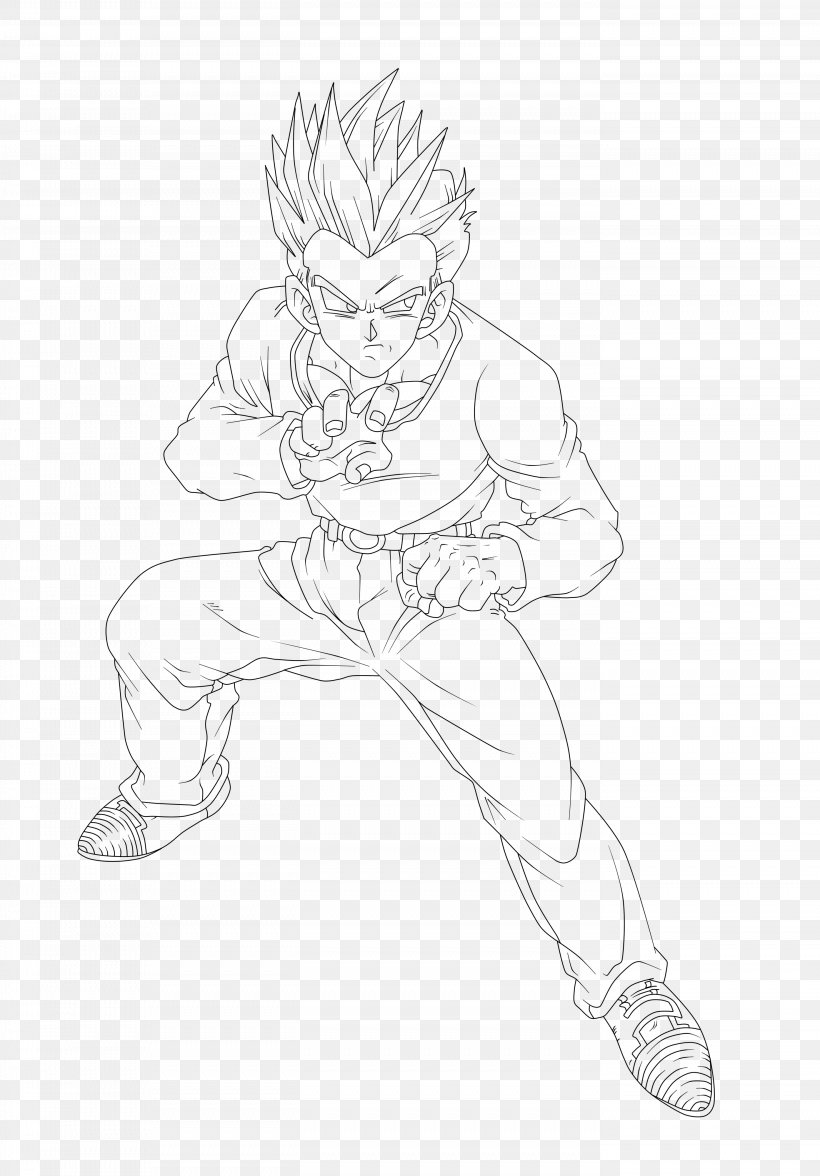 Goku Gohan Vegeta Goten Sketch, PNG, 2788x4000px, Watercolor, Cartoon, Flower, Frame, Heart Download Free