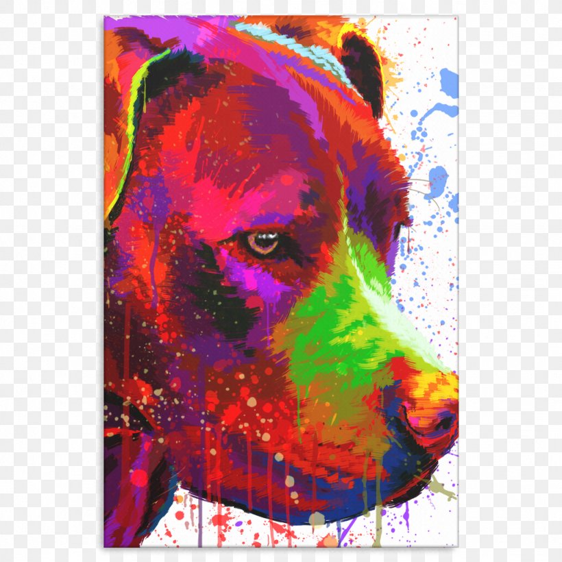 Dog Acrylic Paint Modern Art Painting, PNG, 1024x1024px, Dog, Acrylic Paint, Acrylic Resin, Art, Carnivoran Download Free