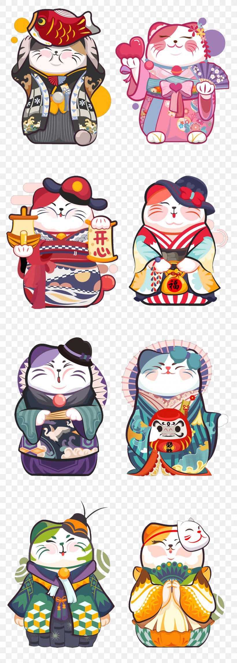 Cat Maneki-neko Cartoon Illustration, PNG, 1000x2798px, Cat, Animation, Artwork, Clip Art, Fashion Accessory Download Free