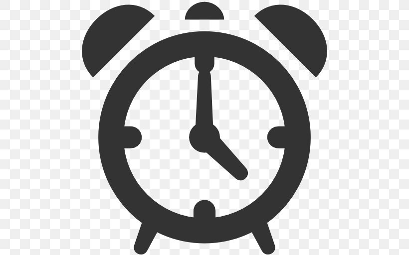 Alarm Clocks Clip Art, PNG, 512x512px, Alarm Clocks, Apple Icon Image Format, Black And White, Clock, Ico Download Free
