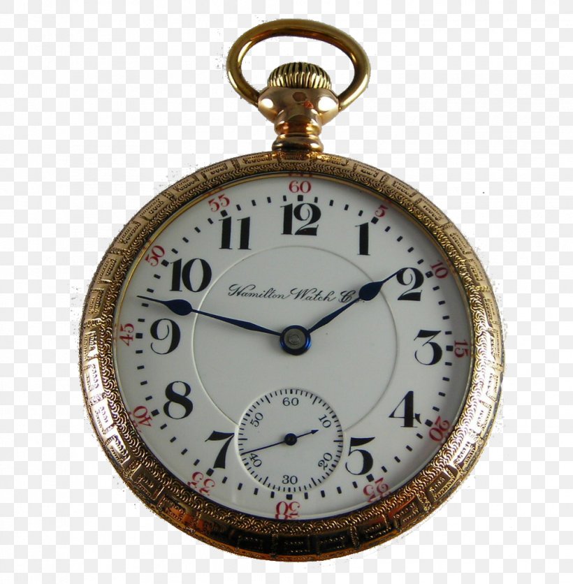 Pocket Watch Clock Hamilton Watch Company, PNG, 1016x1036px, Watch, Charms Pendants, Clock, Gold, Hamilton Watch Company Download Free