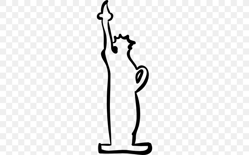 Statue Of Liberty Drawing, PNG, 512x512px, Statue Of Liberty, Area, Artwork, Black And White, Drawing Download Free