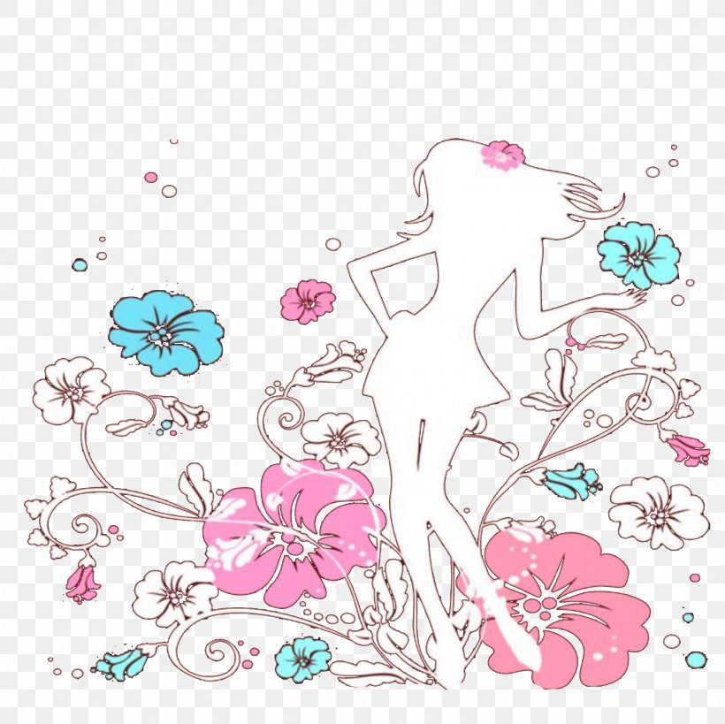 Floral Design Flower Woman Visual Arts Illustration, PNG, 2362x2362px, Floral Design, Area, Art, Artwork, Cartoon Download Free