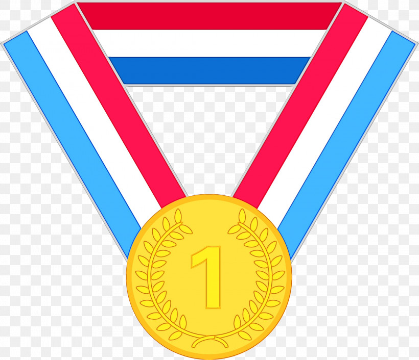 Gold Medal, PNG, 2173x1871px, Watercolor, Gold Medal, Medal, Paint, Wet Ink Download Free