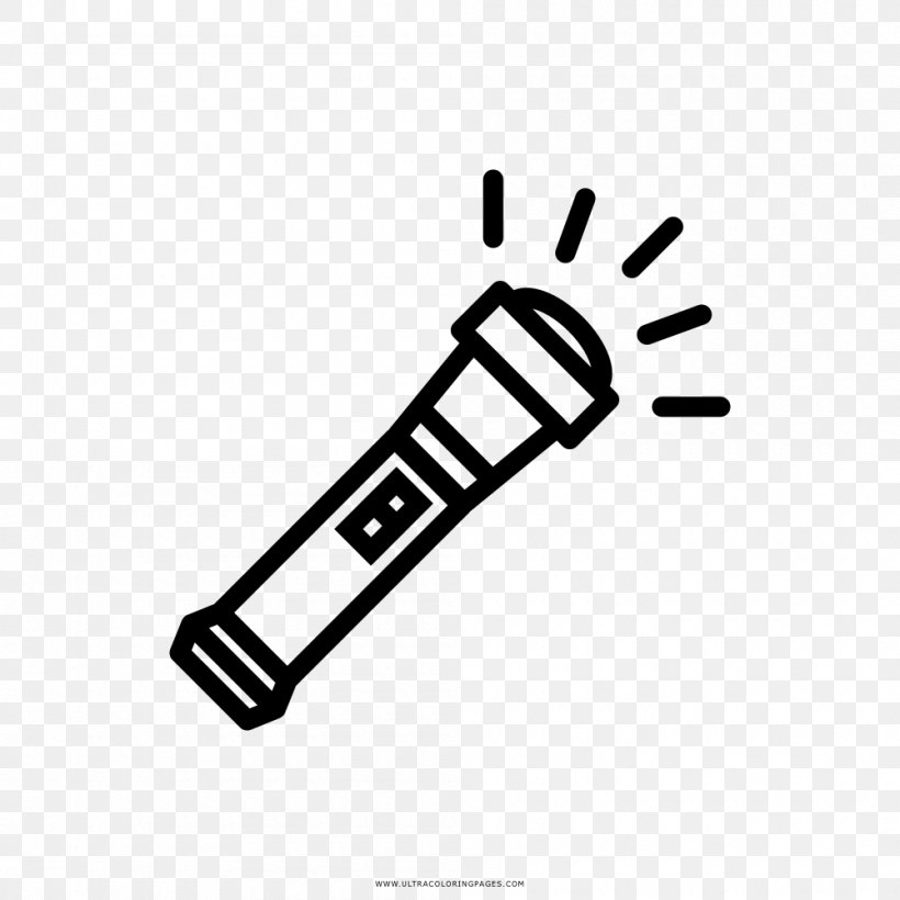 Drawing Torch Coloring Book Flashlight, PNG, 1000x1000px, Drawing, Area, Automaatjuhtimine, Black, Black And White Download Free