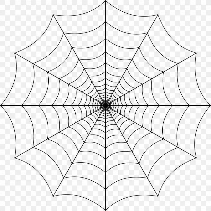 Spider Web Clip Art, PNG, 1600x1600px, Spider, Area, Black And White, Drawing, Leaf Download Free
