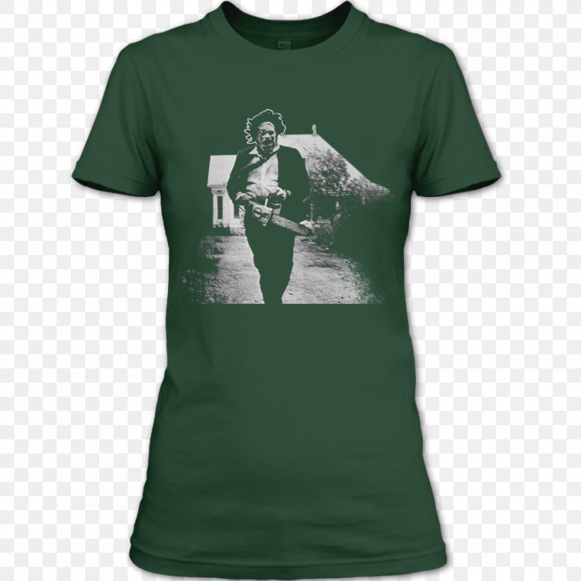 T-shirt The Texas Chainsaw Massacre Sleeve Bluza Printing, PNG, 1000x1000px, Tshirt, Active Shirt, Bluza, Clothing, Green Download Free