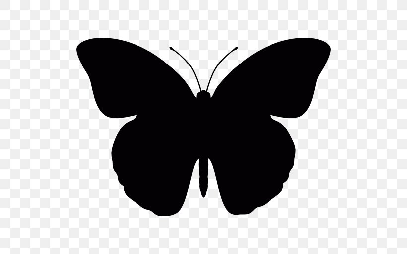 Butterfly Clip Art, PNG, 512x512px, Butterfly, Arthropod, Black, Black And White, Brush Footed Butterfly Download Free