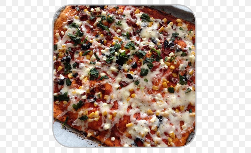California-style Pizza Sicilian Pizza Tarte Flambée Cuisine Of The United States, PNG, 500x500px, Californiastyle Pizza, American Food, California Style Pizza, Cheese, Cuisine Download Free