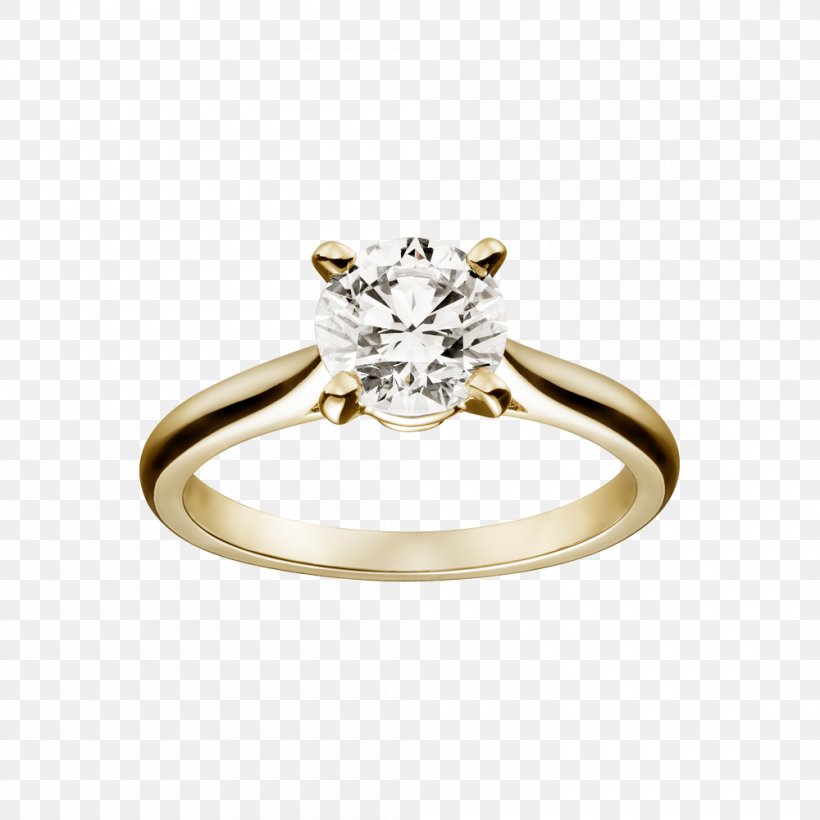 Engagement Ring Cartier Diamond Wedding Ring, PNG, 1000x1000px, Engagement Ring, Body Jewelry, Cartier, Colored Gold, Diamond Download Free