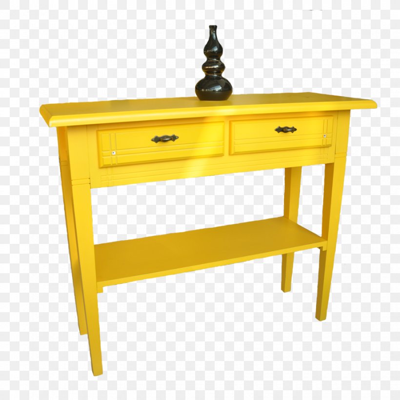 yellow buffet table