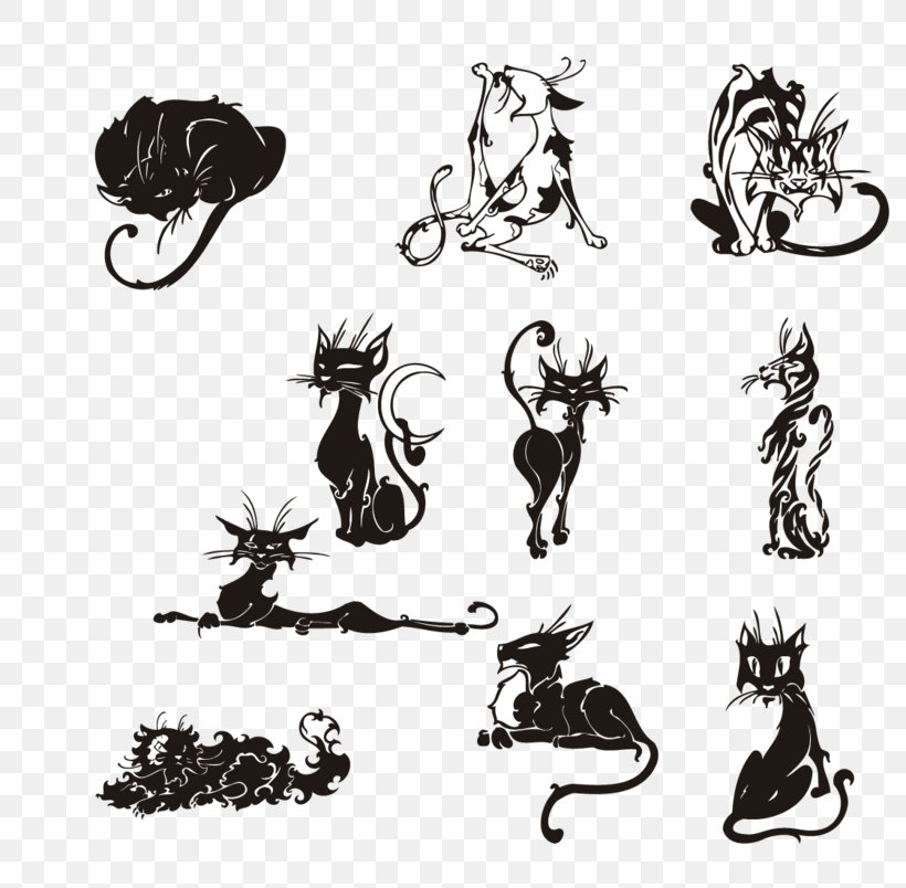 Popular Cat Names Vector Graphics Kitten Drawing, PNG, 804x804px, Cat, Art, Black And White, Black Cat, Carnivoran Download Free