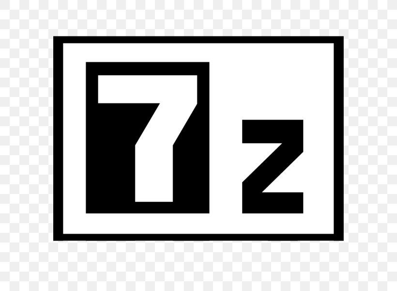 7-Zip 7z File Archiver Data Compression, PNG, 600x600px, Zip, Area, Black And White, Brand, Compress Download Free