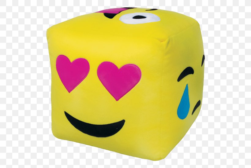 Emoji Smiley Emoticon Pillow, PNG, 550x550px, Emoji, Cube, Embroidery, Emoticon, Eye Download Free