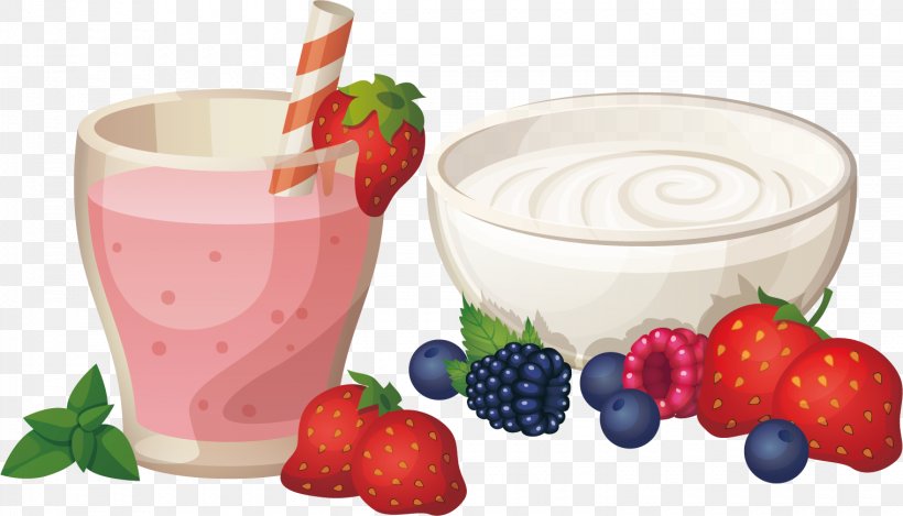 Milkshake Yogurt Royalty-free Clip Art, PNG, 1520x871px, Milkshake, Berry, Dairy Product, Diet Food, Drawing Download Free