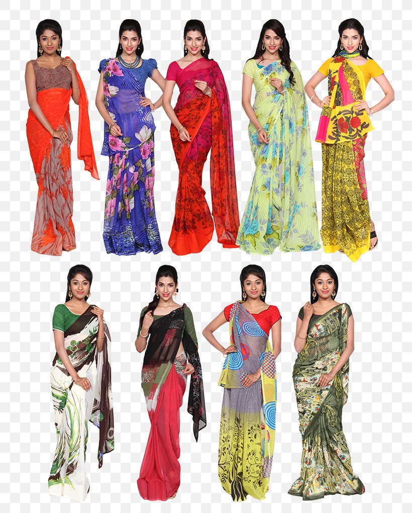 Sari Georgette Dress Clothing Fashion, PNG, 750x1020px, Sari, Bank, Clothing, Costume, Credit Card Download Free