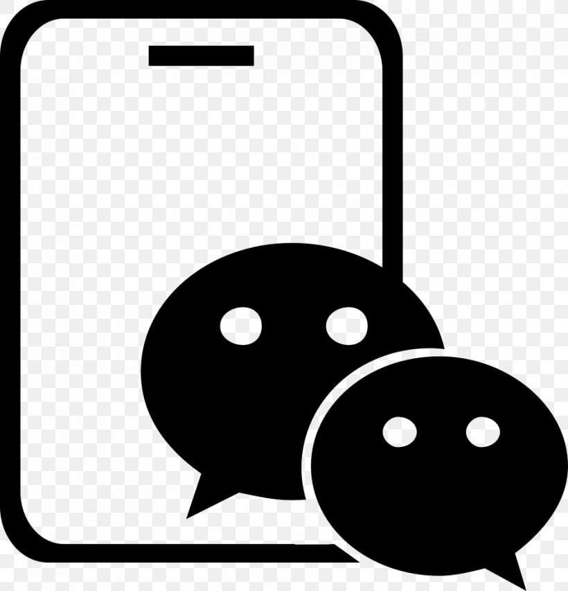 WeChat LINE, PNG, 942x980px, Wechat, Area, Black, Black And White, Facebook Messenger Download Free