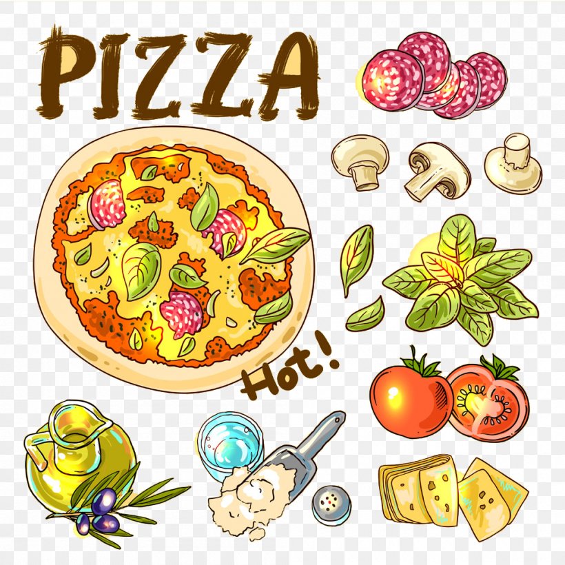 Pizza Italian Cuisine Fast Food Tomato, PNG, 1000x1000px, Pizza, Art, Cook, Cooking, Cuisine Download Free