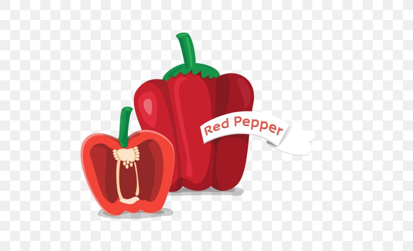 Bell Pepper Chili Pepper Vegetable, PNG, 500x500px, Bell Pepper, Apple, Bell Peppers And Chili Peppers, Capsicum, Capsicum Annuum Download Free