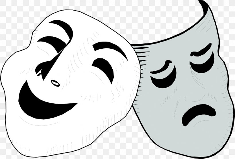 Drama Mask Theatre Theater Drapes And Stage Curtains Clip Art, PNG, 958x649px, Drama, Artwork, Black And White, Clothing, Comedy Download Free