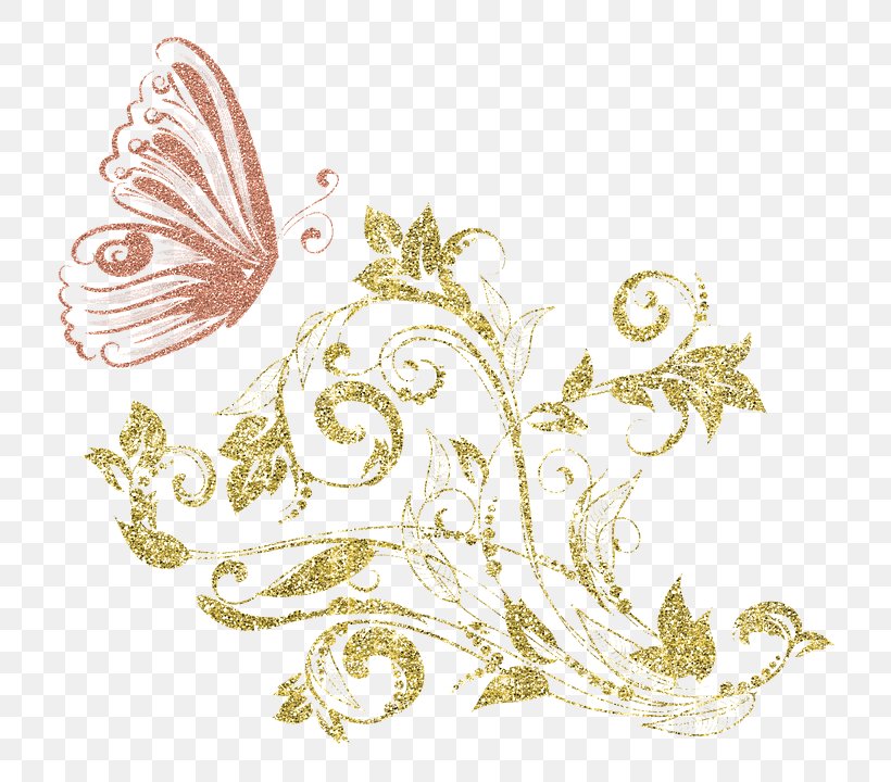 Butterfly Effect Gold, PNG, 720x720px, Butterfly, Art, Butterfly Effect, Flower, Gold Download Free
