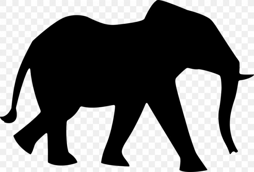 African Elephant Elephantidae Silhouette Clip Art, PNG, 960x650px, African Elephant, Asian Elephant, Big Cats, Black, Black And White Download Free