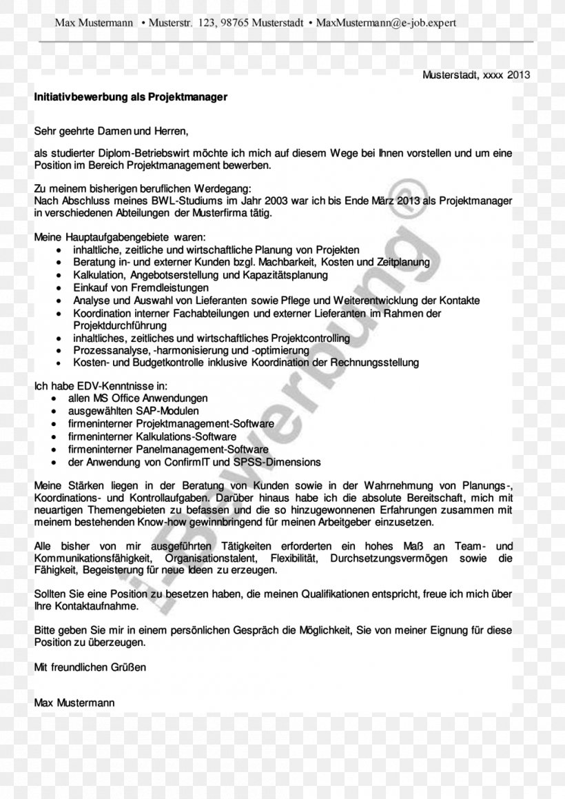 Application For Employment Cover Letter Curriculum Vitae Résumé Initiativbewerbung, PNG, 1000x1414px, Application For Employment, Adibide, Area, Black And White, Cover Letter Download Free