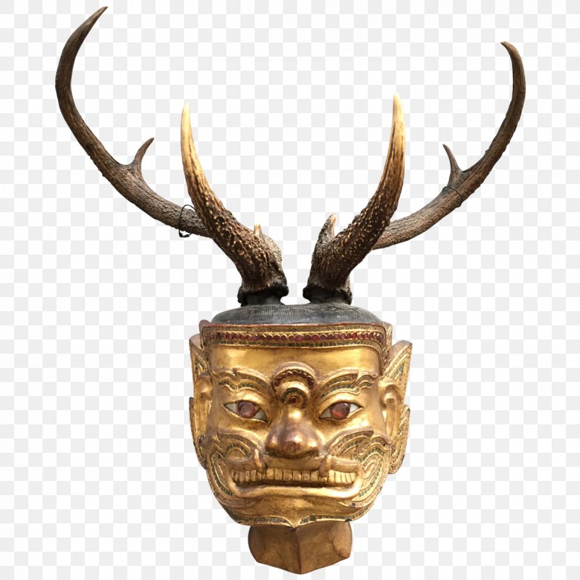 Deer 01504 Sculpture, PNG, 1200x1200px, Deer, Antler, Artifact, Brass, Horn Download Free