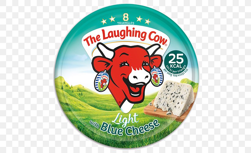 The Laughing Cow Blue Cheese Cattle Cheese Spread, PNG, 500x500px, Laughing Cow, Bel Group, Blue Cheese, Cattle, Cheese Download Free