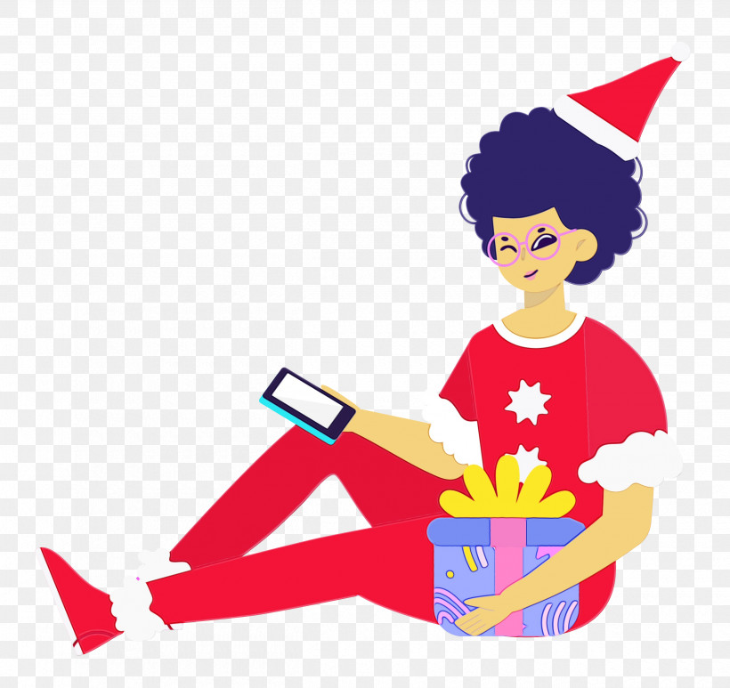 Cartoon Character Line Meter Happiness, PNG, 2500x2358px, Christmas, Behavior, Cartoon, Character, Geometry Download Free