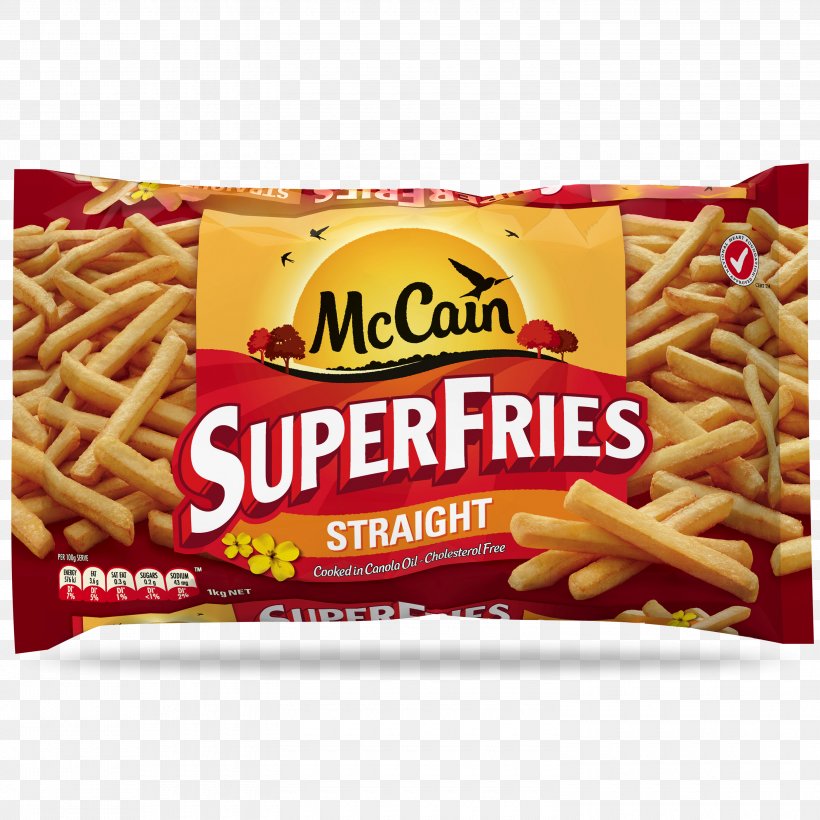 French Fries Junk Food McCain Foods Crinkle-cutting Potato, PNG, 3000x3000px, French Fries, American Food, Canola, Convenience Food, Cooking Download Free