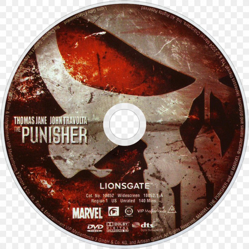 The Punisher DVD Marvel Comics, PNG, 1000x1000px, Punisher, Compact Disc, Daredevil, Dvd, Film Download Free