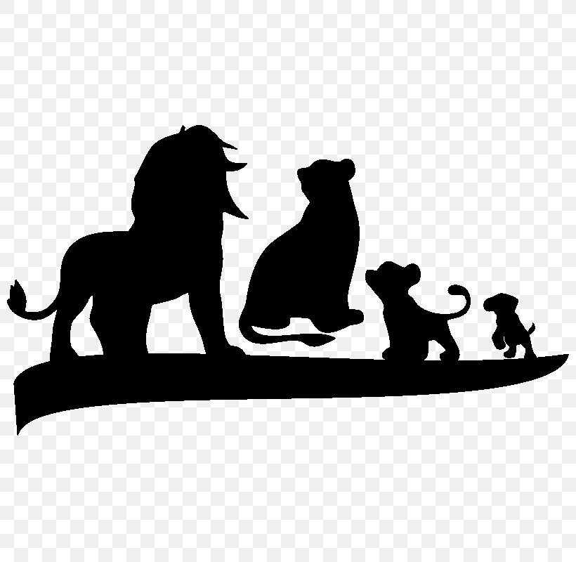 Silhouette Pumbaa Wall Decal Clip Art, PNG, 800x800px, Silhouette, Big Cats, Black, Black And White, Carnivoran Download Free