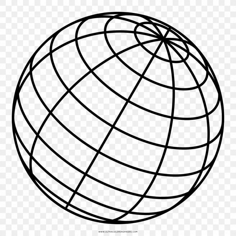 Coloring Book Drawing Sphere Line Art, PNG, 1000x1000px, Coloring Book, Area, Ball, Black And White, Celestial Sphere Download Free