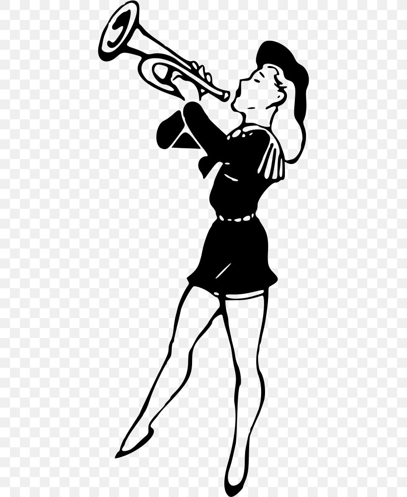 Woman Trumpet Silhouette Drawing Clip Art, PNG, 426x1000px, Watercolor, Cartoon, Flower, Frame, Heart Download Free