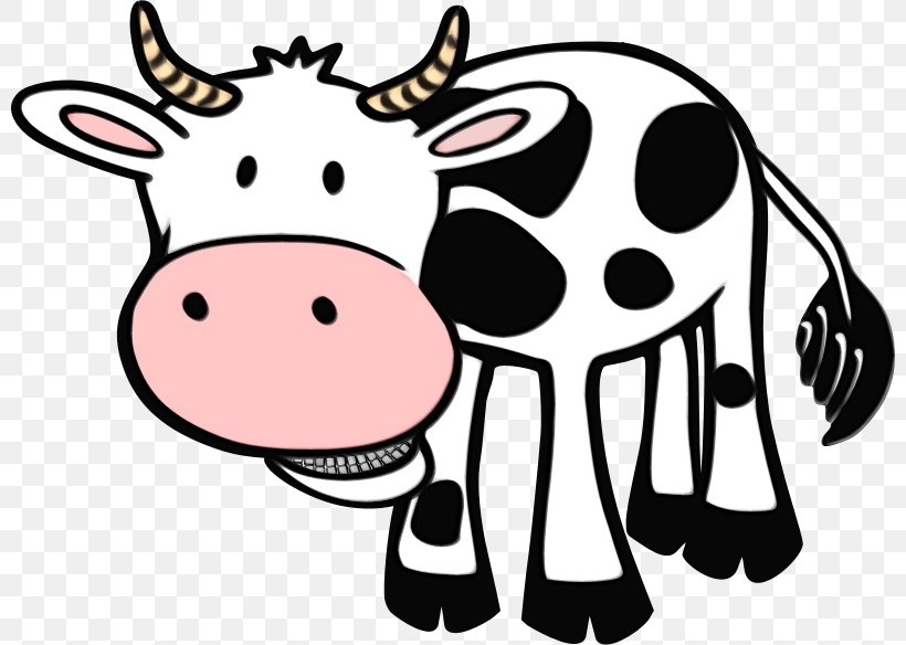 Cartoon Clip Art Bovine Dairy Cow Snout, PNG, 800x584px, Watercolor, Bovine, Cartoon, Dairy Cow, Line Art Download Free