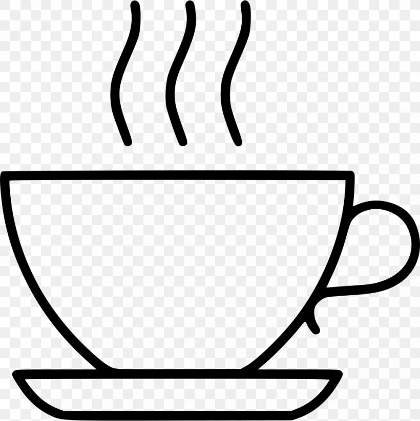 Coffee Cup Cafe Tea Clip Art, PNG, 980x984px, Coffee, Black, Black And White, Break, Cafe Download Free