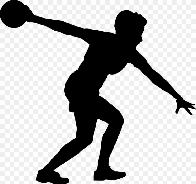 Silhouette Bowling Sport Clip Art, PNG, 850x802px, Silhouette, Arm, Balance, Black, Black And White Download Free