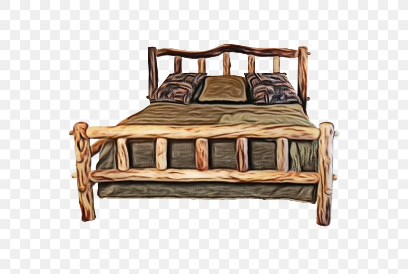 Furniture Bed Frame Bed Wood Hardwood, PNG, 550x550px, Watercolor, Bed, Bed Frame, Couch, Furniture Download Free