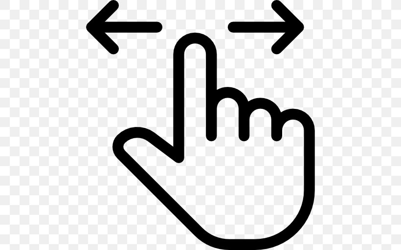Gesture Swipe Icons Finger Symbol, PNG, 512x512px, Gesture, Area, Black And White, Brand, Finger Download Free