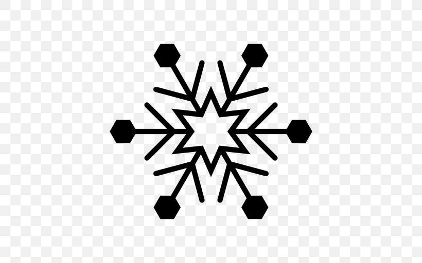 Snowflake Hexagon Clip Art, PNG, 512x512px, Snowflake, Atmosphere Of Earth, Black, Black And White, Cricut Download Free