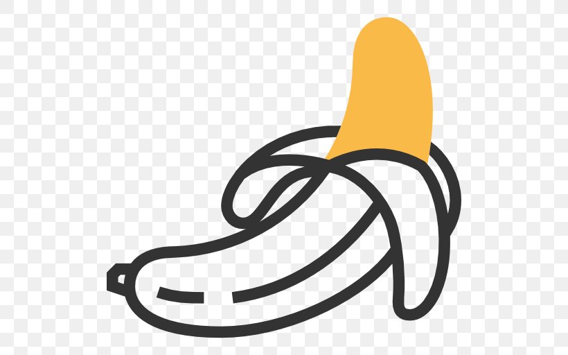 Banana Icon Design Fruit Clip Art, PNG, 512x512px, Banana, Artwork, Black And White, Food, Fruit Download Free