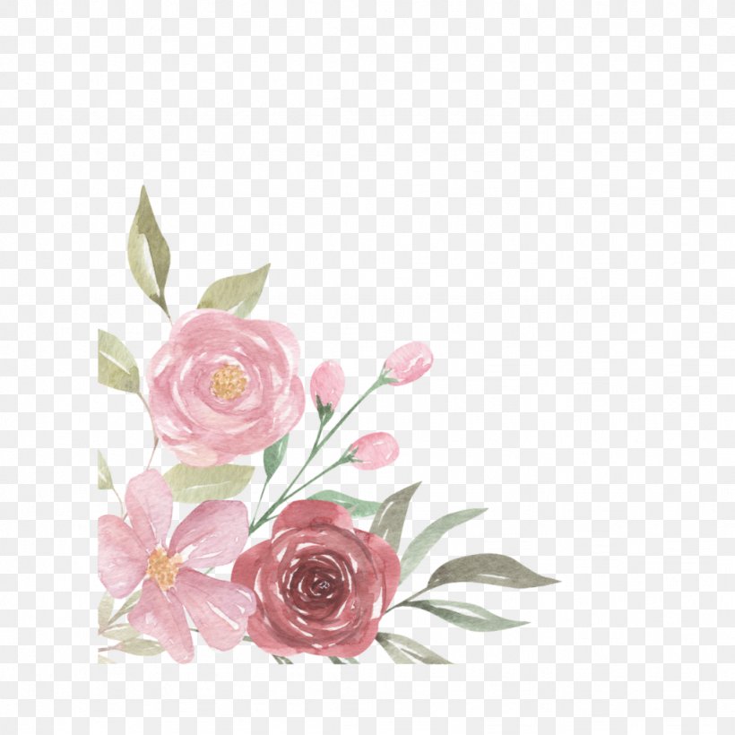 Garden Roses Floral Design Cabbage Rose Watercolor Painting Cut Flowers, PNG, 1024x1024px, Garden Roses, Botany, Bouquet, Bud, Cabbage Rose Download Free