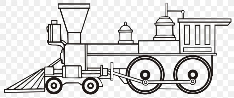 Train Transport Coloring Book Colouring Pages Locomotive, PNG, 824x345px, Train, Area, Black And White, Child, Coloring Book Download Free