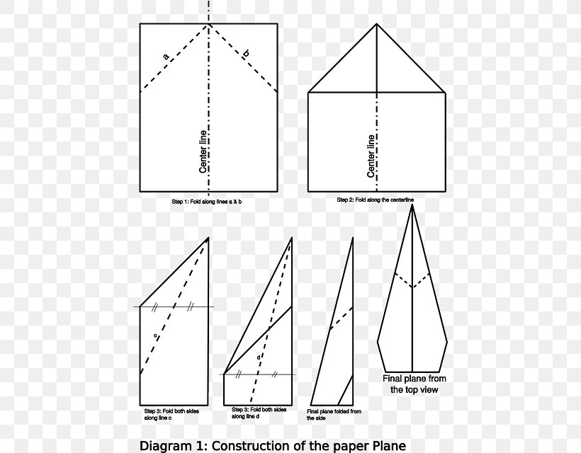 Paper Plane Airplane Paper Craft Origami, PNG, 444x640px, Paper, Airplane, Area, Black And White, Diagram Download Free