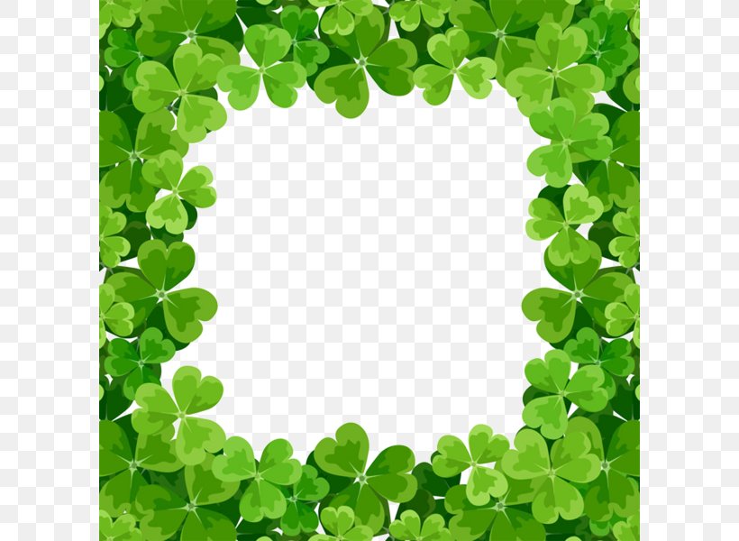 Shamrock Saint Patricks Day Picture Frame Clip Art, PNG, 600x600px, Shamrock, Grass, Green, Groundcover, Leaf Download Free