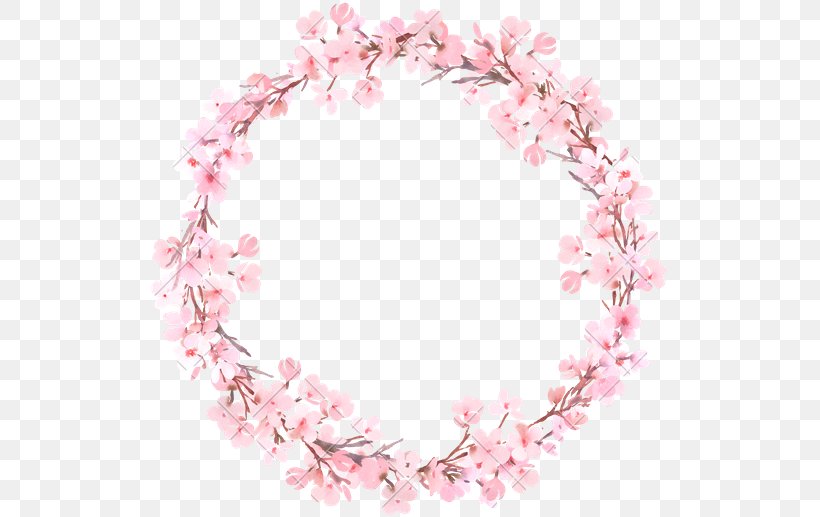Wreath Floral Design Watercolor Painting Flower Stock Photography, PNG, 521x517px, Wreath, Blossom, Branch, Cherry Blossom, Floral Design Download Free